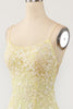 Załaduj obraz do przeglądarki galerii, Żółta sukienka Mermaid Long Prom z aplikacjami