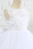 Załaduj obraz do przeglądarki galerii, Biała Sukienki Dziewczęce Bez rękawów z Kokardką