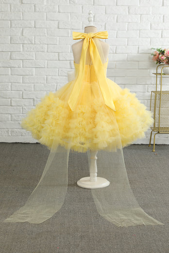 Żółta Kantar Sukienki Dziewczęce