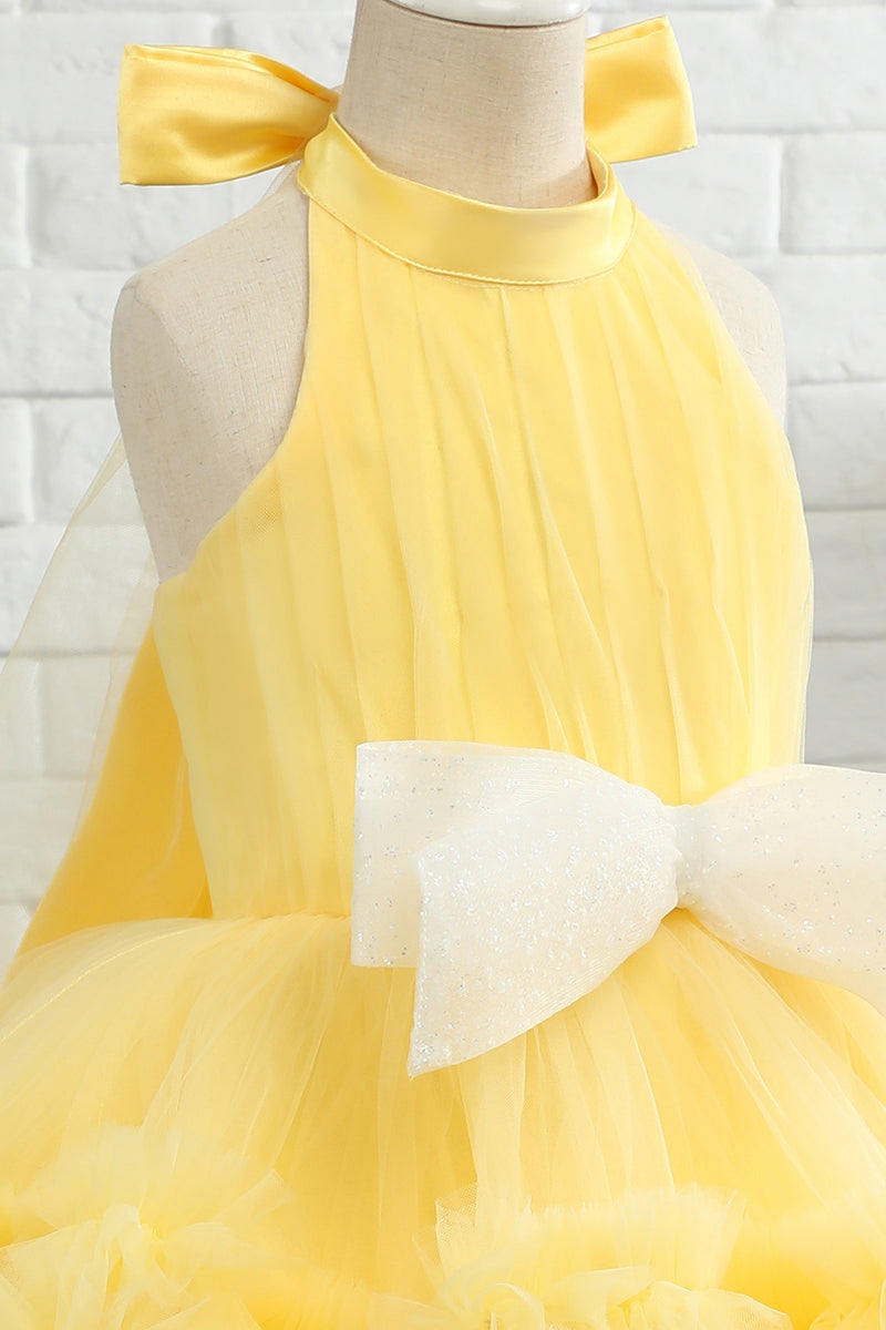 Załaduj obraz do przeglądarki galerii, Żółta Kantar Sukienki Dziewczęce