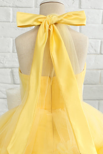 Żółta Kantar Sukienki Dziewczęce
