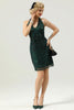 Załaduj obraz do przeglądarki galerii, Halter Zielone cekiny 1920 sukienka