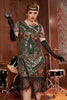 Załaduj obraz do przeglądarki galerii, Sukienka z cekinami z okrągłym dekoltem z lat 20.