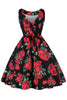 Załaduj obraz do przeglądarki galerii, Sukienka z nadrukiem w stylu Vintage Hepburn