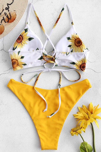 Kwiatowe nadrukowane letnie bikini