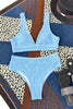 Załaduj obraz do przeglądarki galerii, Dwuczęściowe bikini w jednolitym kolorze z wysokim stanem