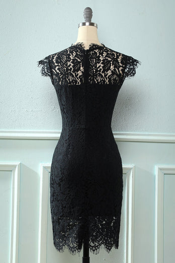 Czarna koronkowa sukienka Bodycon