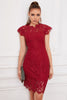 Załaduj obraz do przeglądarki galerii, Czerwona koronkowa sukienka Bodycon
