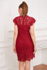 Załaduj obraz do przeglądarki galerii, Czerwona koronkowa sukienka Bodycon