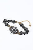 Czarna koronka Halloween Choker