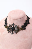 Czarna koronka Halloween Choker