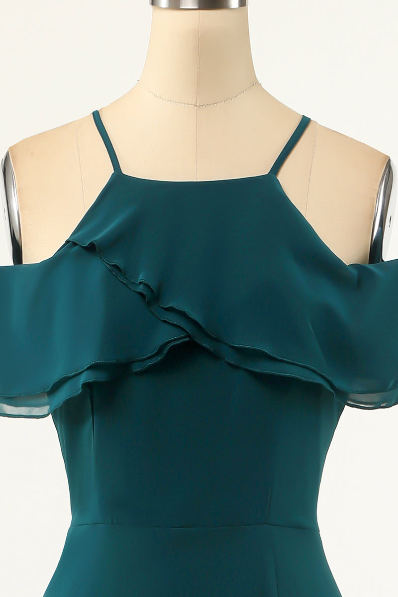 Załaduj obraz do przeglądarki galerii, Zielona Długie Szyfonowa Sukienka Na Studniówkę