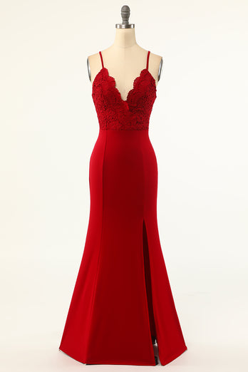 Ciemnoczerwona Sukienka Syrenki na Studniówkę