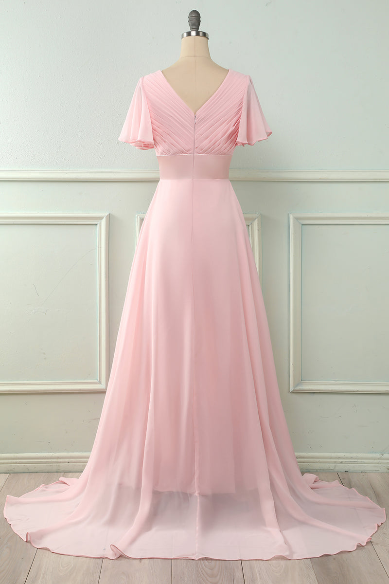 Załaduj obraz do przeglądarki galerii, Różowa Długie Sukienka Dla Druhny