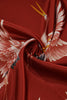 Załaduj obraz do przeglądarki galerii, Szary Żuraw Drukowana Satynowa Szlafrok Ślubna