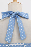 Retro Polka Dots Halter Open Back Sukienka