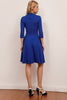 Załaduj obraz do przeglądarki galerii, Sukienka Vintage z Rękawami w kolorze Królewski Błękit