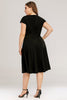 Załaduj obraz do przeglądarki galerii, Plus Size Czarny Sukienki Na Przyjęcie