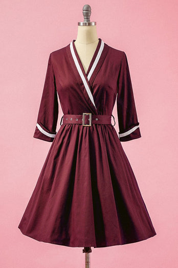 Granatowa sukienka vintage plus rozmiar