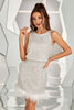 Załaduj obraz do przeglądarki galerii, Rumieniec cekiny Krótka sukienka Homecoming z piórkiem