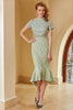 Załaduj obraz do przeglądarki galerii, Zielona koronkowa Sukienka Lata 60