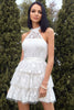 Załaduj obraz do przeglądarki galerii, Biała Sukienki Koronkowe Na Wesele Krótkie