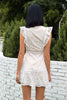 Załaduj obraz do przeglądarki galerii, Biała Koronkowa Sukienka z Dekoltem w Serek
