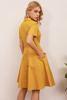 Klapa Żółta Sukienka 1950