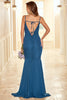 Załaduj obraz do przeglądarki galerii, Atramentowa niebieska sukienka dla druhen o wysokiej wysokości