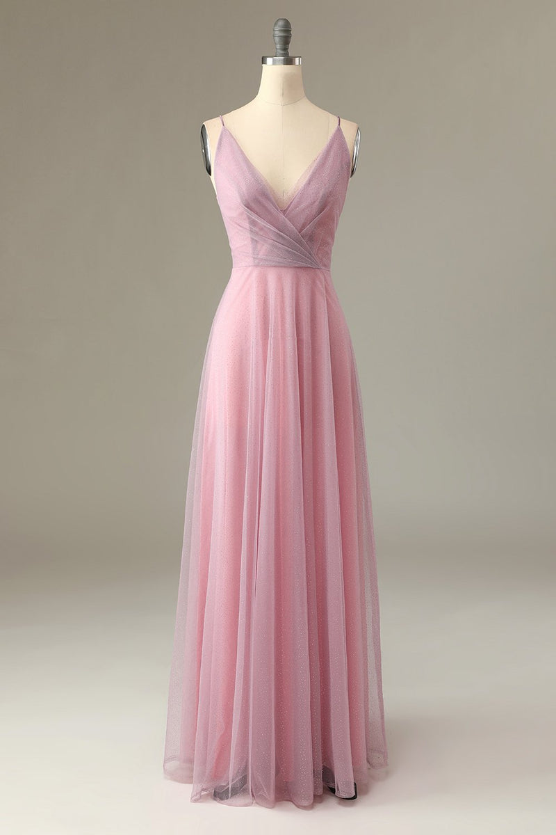 Załaduj obraz do przeglądarki galerii, Szara Różowa Suknia Druhny