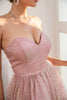 Załaduj obraz do przeglądarki galerii, Różowa Długa Sukienka na Studniówkę z Rozcięciem