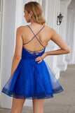 Royal Blue Homcoming Sukienka