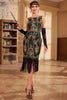Załaduj obraz do przeglądarki galerii, Błyszcząca Ciemnozielona Sukienka Flapper z Cekinami