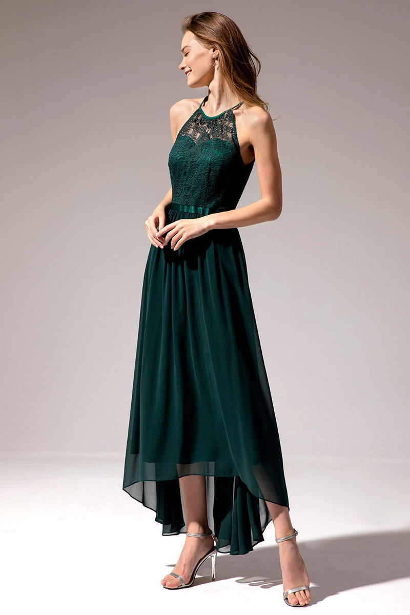 Załaduj obraz do przeglądarki galerii, Zielona Szyfonowa Sukienka Długie Na Wesele
