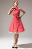 Załaduj obraz do przeglądarki galerii, Sukienka z kropką bez rękawów z lat 50.