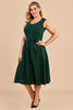 Załaduj obraz do przeglądarki galerii, Ciemnozielona sukienka vintage w rozmiarze vintage