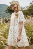 Załaduj obraz do przeglądarki galerii, Biała Sukienka Letnie W Drobne Kwiatki