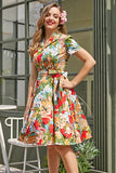 Vintage print 1950 Swing Dress