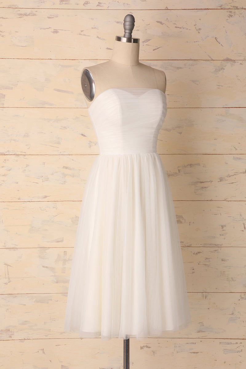 Załaduj obraz do przeglądarki galerii, White Sweetheart Dress - ZAPAKA